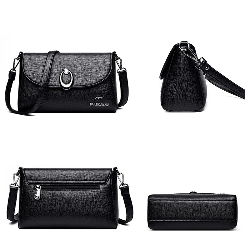 Women's Crossbody Bag High-Quality PU Leather Shoulder Handbag