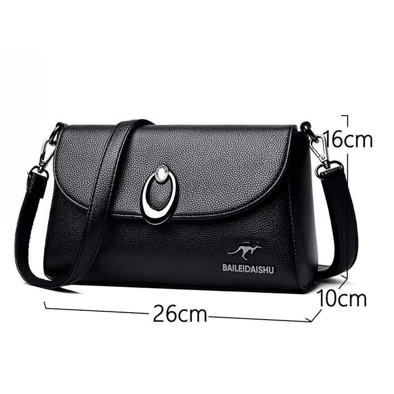 Women's Crossbody Bag High-Quality PU Leather Shoulder Handbag