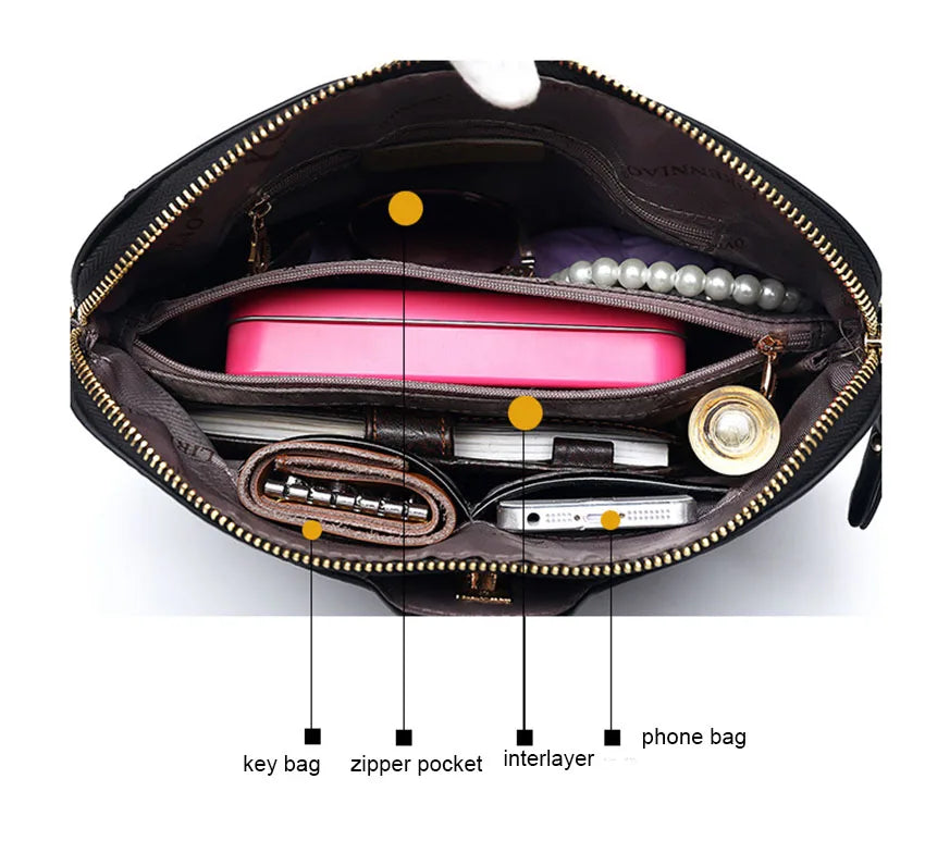 Women's Crossbody Messenger Bag Pu Leather Famous Shoulder Bag