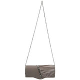 Diamond Ruffle Envelope Clutch Bag in Apricot