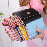 Casual Long Buckle Wallet for Women, Crown Design