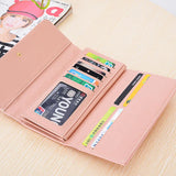 Casual Long Buckle Wallet for Women, Crown Design