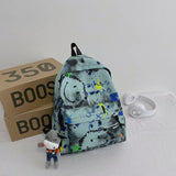 Ladies Graffiti Printed School Bag Backpack Large Capacity Handbag