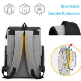 Canvas Stitching Contrast School Backpack Large Capacity Tote Bag