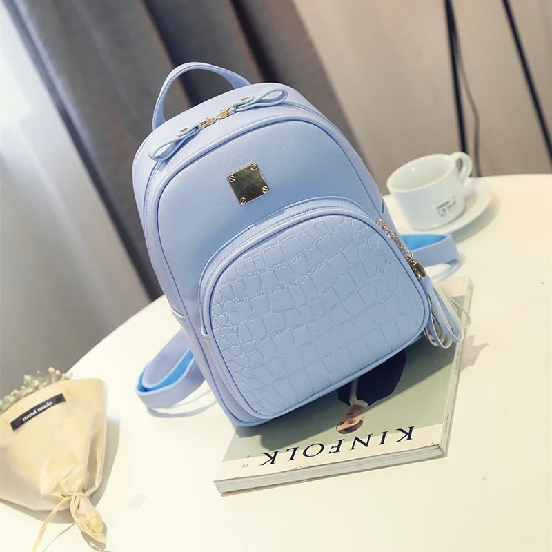 Crocodile Pattern Fringe Shoulder Bag with Zipper