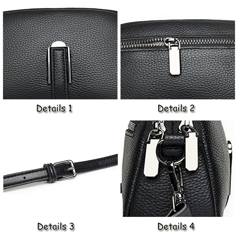 Casual Women Cowhide Messenger Bag Shoulder Handbag