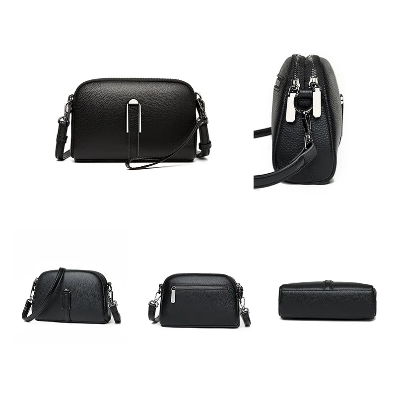 Casual Women Cowhide Messenger Bag Shoulder Handbag