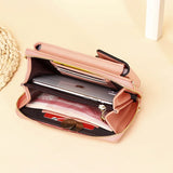 Women's Portable Wallet Multifunctional Large Capacity Buckle Long Pure Wallet