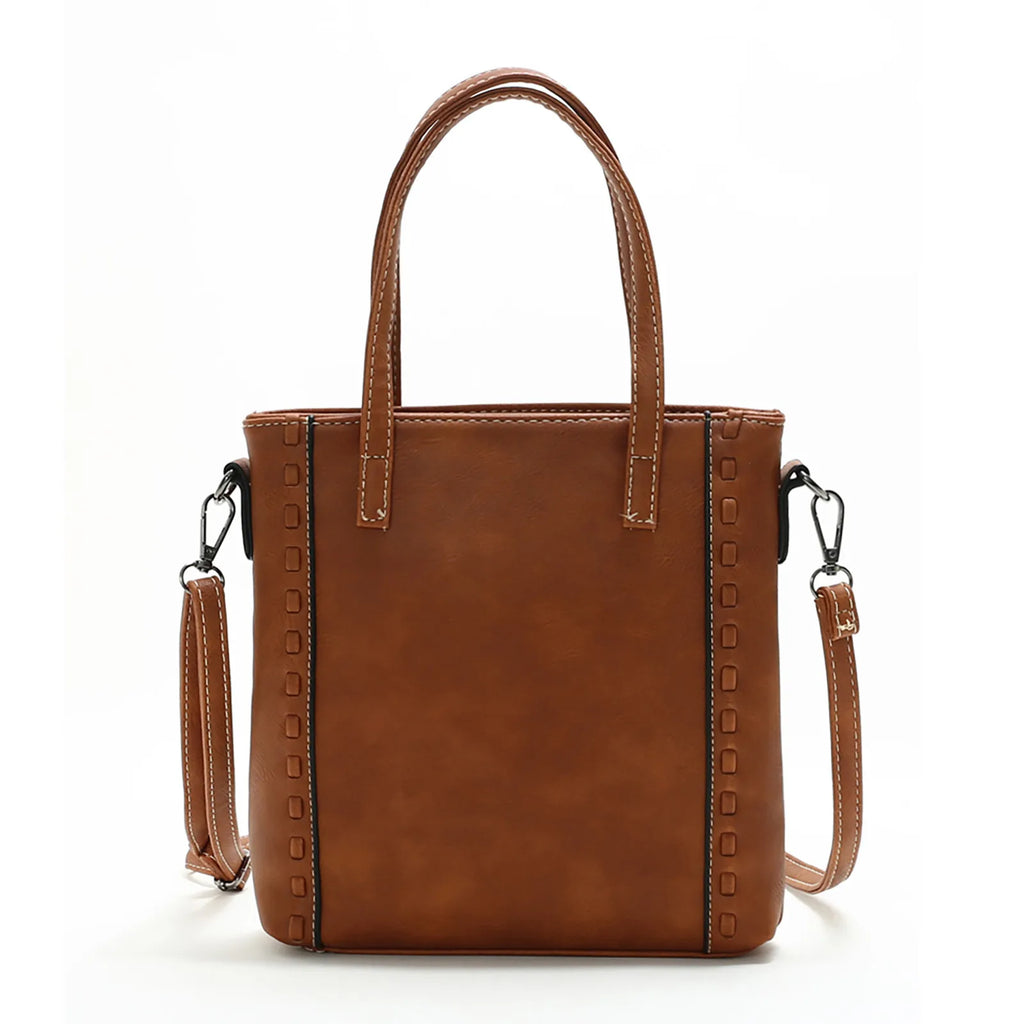 Vintage Zipper Handbag Dark Shoulder Strap Satchel