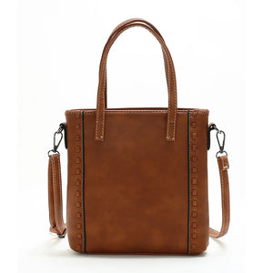 Vintage Zipper Handbag Dark Shoulder Strap Satchel