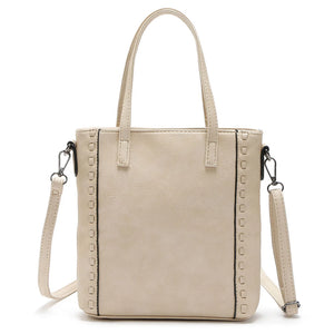 Vintage Zipper Handbag Dark Shoulder Strap Satchel