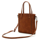 Vintage Zipper Handbag Dark Shoulder Strap Satchel