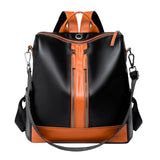 Leather Shoulder Backpack Tan for Girls