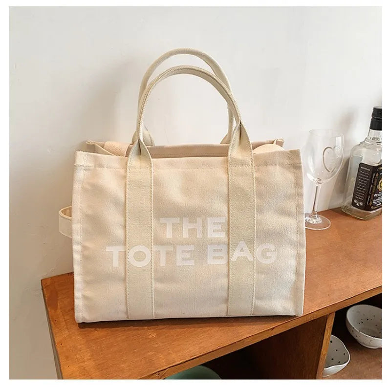 Casual High Canvas Shoulder Bag with Larger Capacity