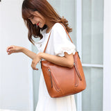 Fashionable Large Leather Shoulder Bag