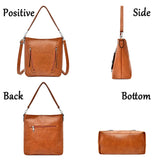 Fashionable Large Leather Shoulder Bag