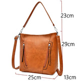 Fashionable Large Leather Shoulder Bag