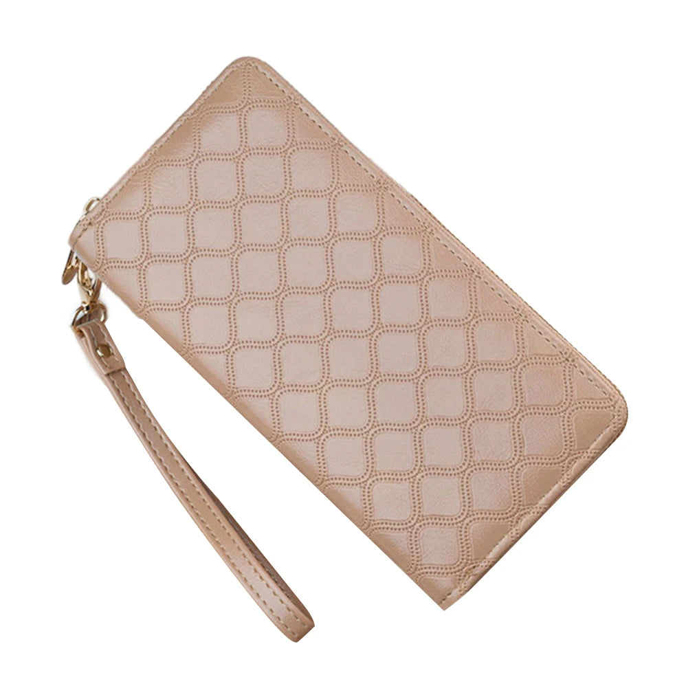 Long Double Zipper Wallet Handheld Purse Airpods Protective Sleeve