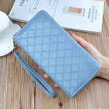 Long Double Zipper Wallet Handheld Purse Airpods Protective Sleeve