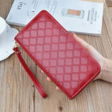 Long Double Zipper Wallet Handheld Purse Airpods Protective Sleeve