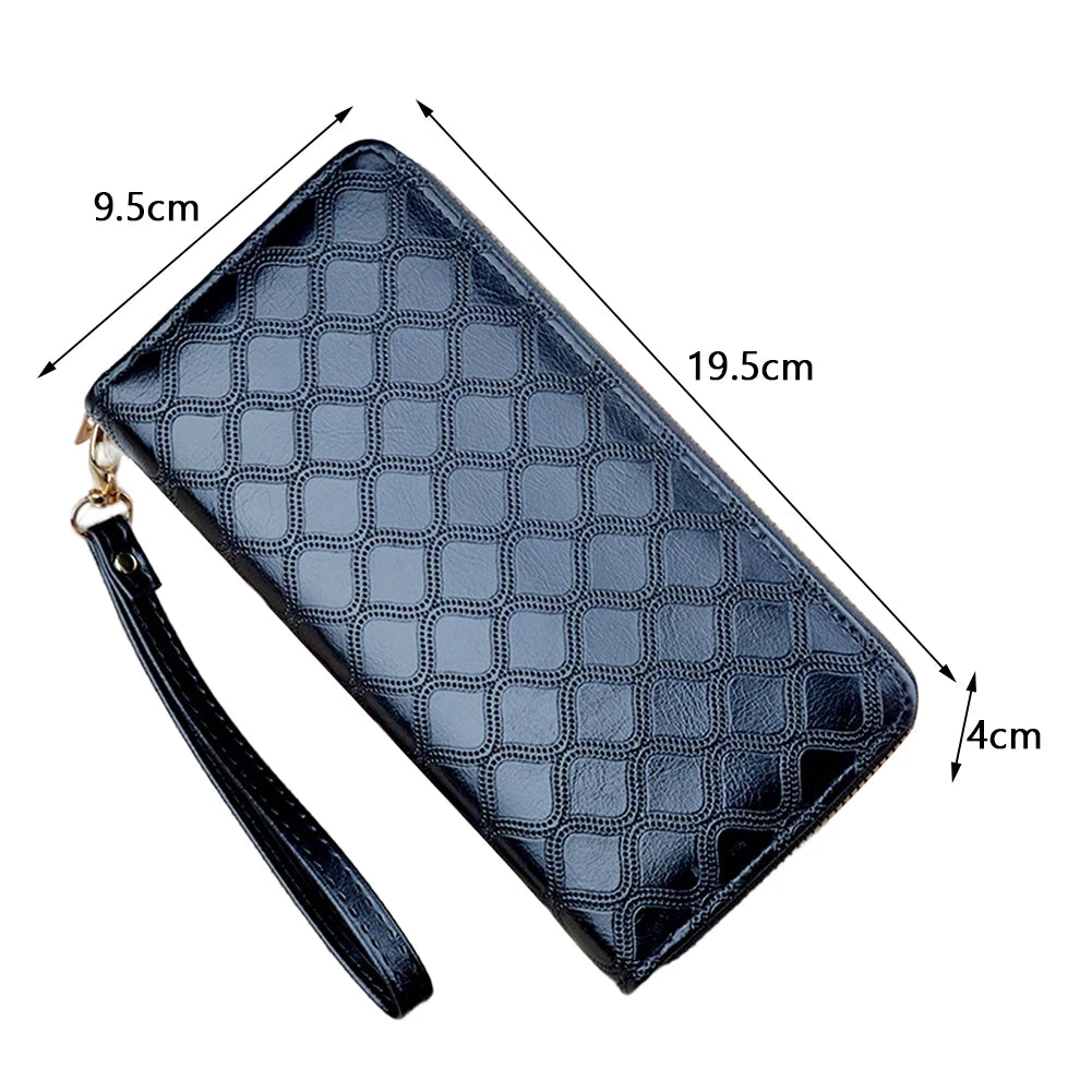 Long Double Zipper Wallet Handheld Purse Airpods Protective Sleeve