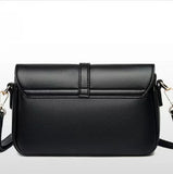 Leather Crossbody Bag Solid Small Crossbody Flap Shoulder Bag