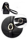 Leather Crossbody Bag Solid Small Crossbody Flap Shoulder Bag
