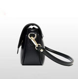 Leather Crossbody Bag Solid Small Crossbody Flap Shoulder Bag