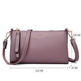 Women's Mini Clutch Crossbody Bag Multi-pocket Leather Shoulder Handbag