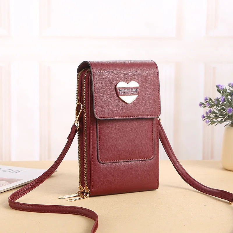 Multifunction Touch Screen Mobile Phone Bag Vintage Single Shoulder Bag