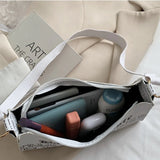 Women's PU Leather Shoulder Bag with Summer Printing