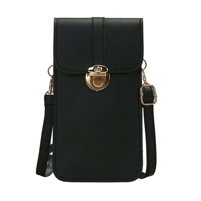 Leather Phone Wallet Crossbody Bag for Women