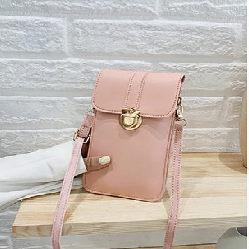 Leather Phone Wallet Crossbody Bag for Women