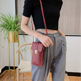 Leather Phone Wallet Crossbody Bag for Women