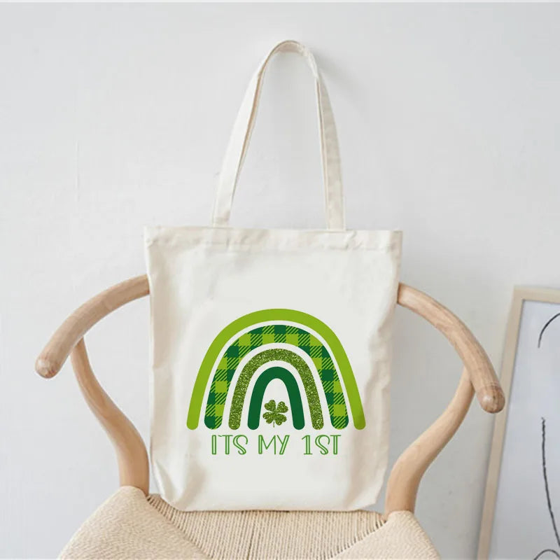 Casual Summer Shoulder Bag Foldable Reusable Shopper Canvas Tote Bag
