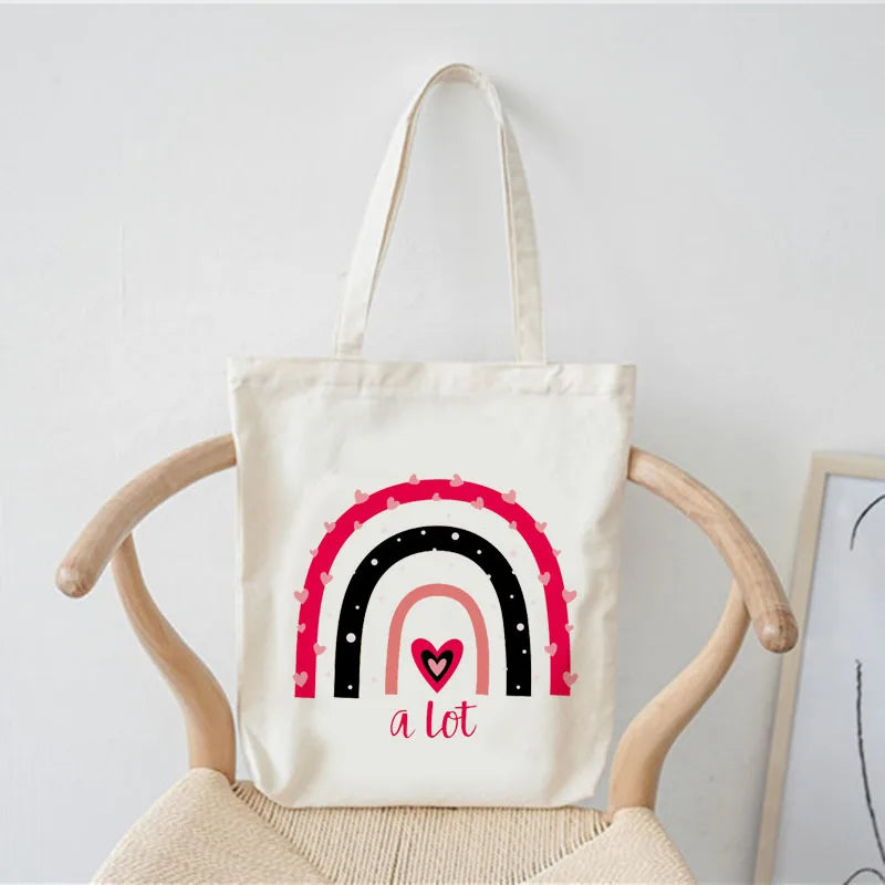 Casual Summer Shoulder Bag Foldable Reusable Shopper Canvas Tote Bag