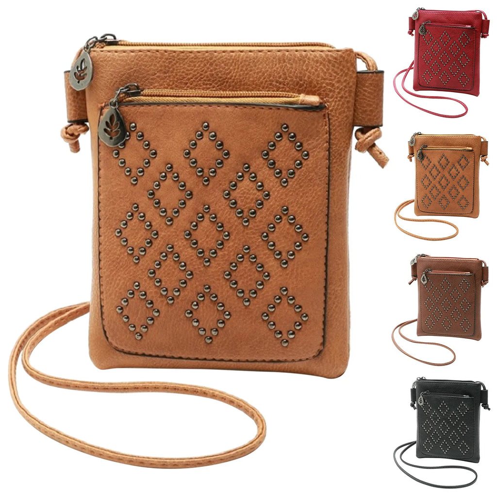 Casual Leather Mobile Shoulder Bag for Women