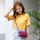 Waterproof Nylon Small Clutch Bag Women Shoulder Bag Mobile Wallet