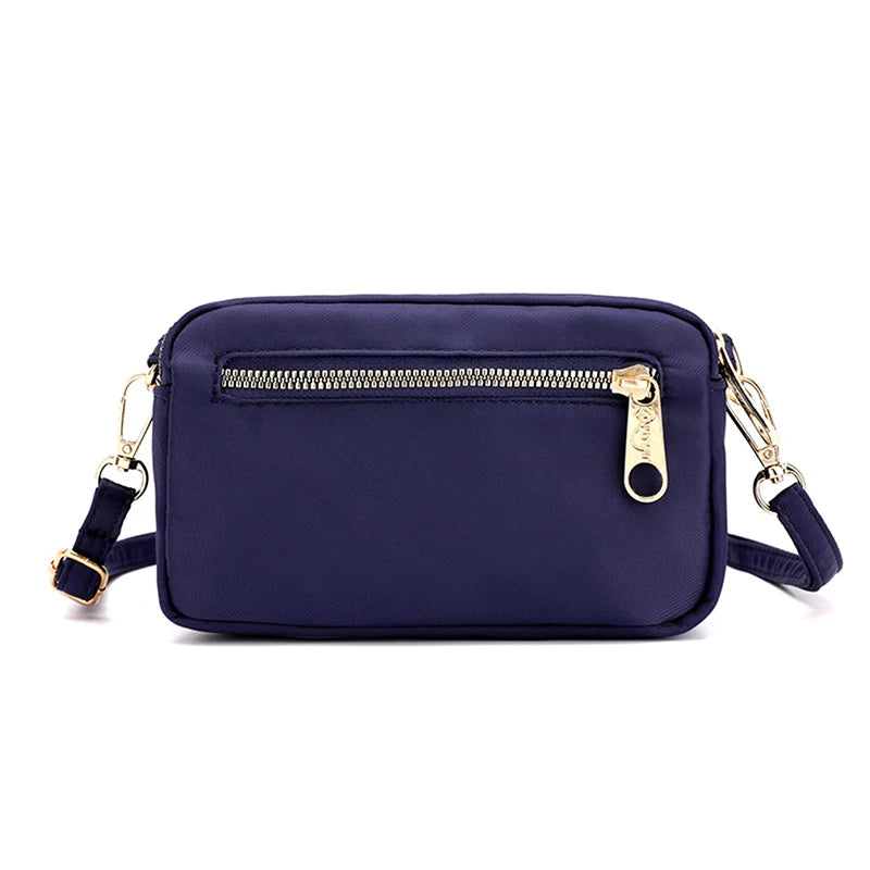 Waterproof Nylon Small Clutch Bag Women Shoulder Bag Mobile Wallet