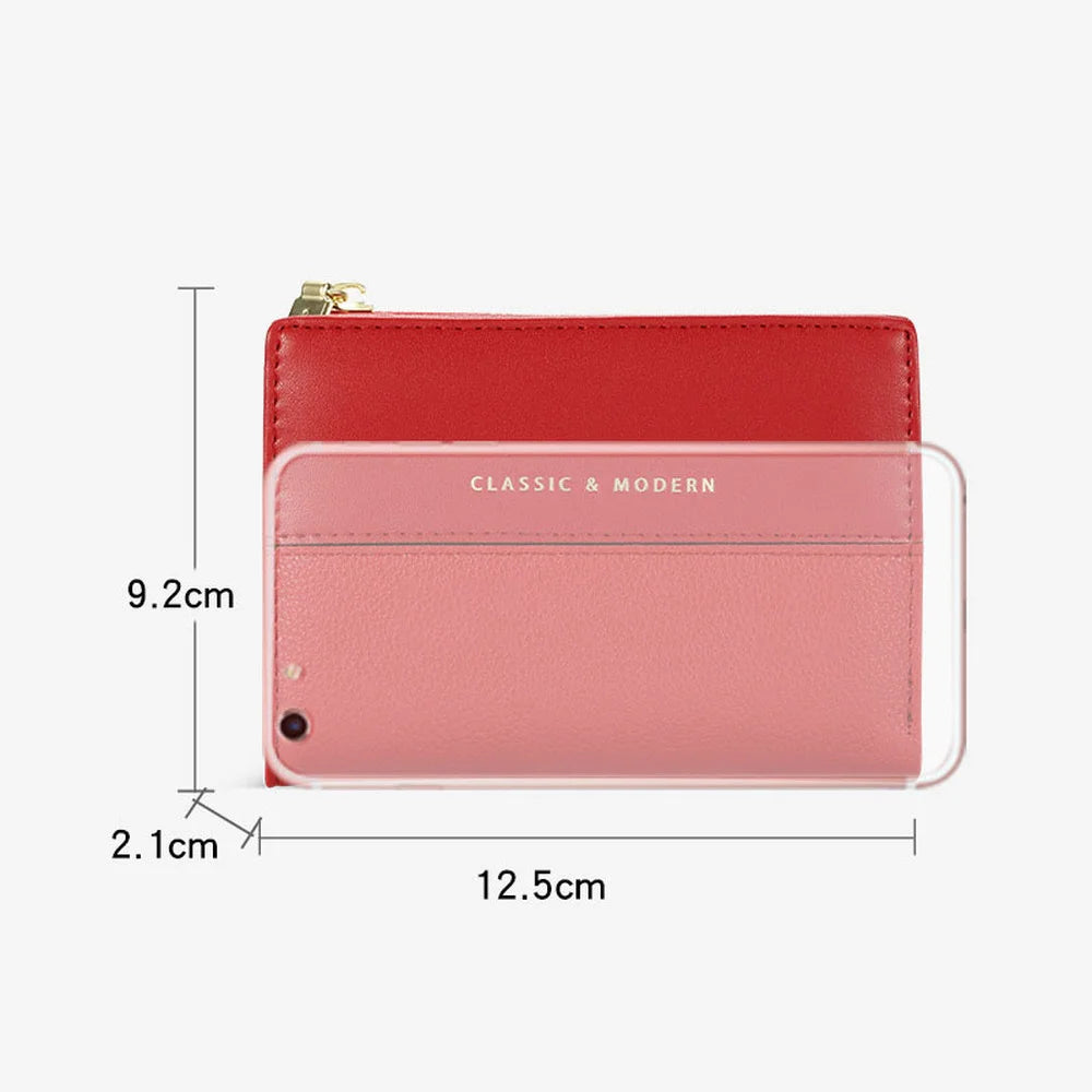 Short Two-Fold Multi-Card Women's Wallet