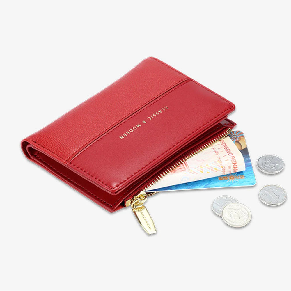 Short Two-Fold Multi-Card Women's Wallet