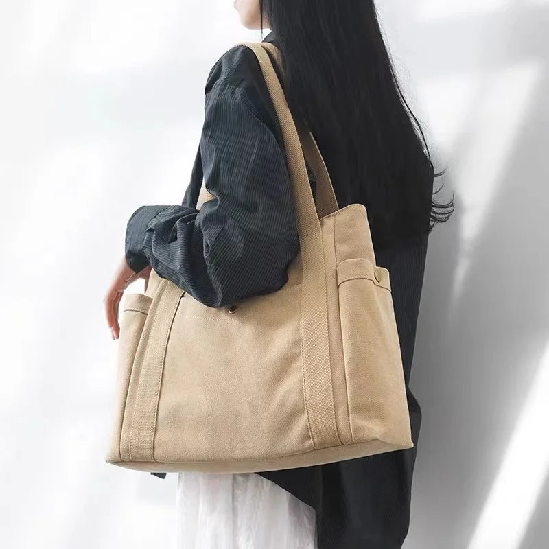 Canvas Backpack Large Commuter Bag Rucksack for Women