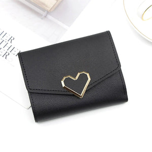 Lady Girl Purse PU Love Heart Wallet Ladies Money Pocket Wallet Bag