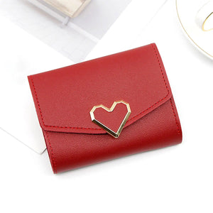 Lady Girl Purse PU Love Heart Wallet Ladies Money Pocket Wallet Bag