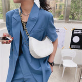 Lady Zipper Armpit Sling Handbag Crocodile Pattern Hobo Shoulder Bag