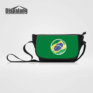 Brazil National Flag Print Canvas Messenger Bag