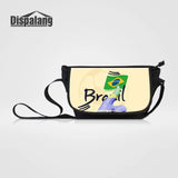 Brazil National Flag Print Canvas Messenger Bag