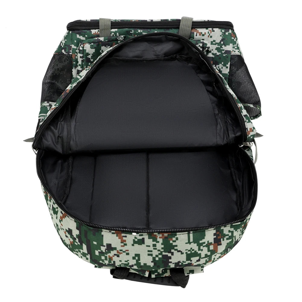 Large Capacity Backpack Mountaineering Bag Oxford Trekking Rucksack Camouflage