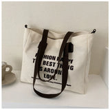 Large Capacity Canvas Shoulder Bag for Women All-match Tote Handbag