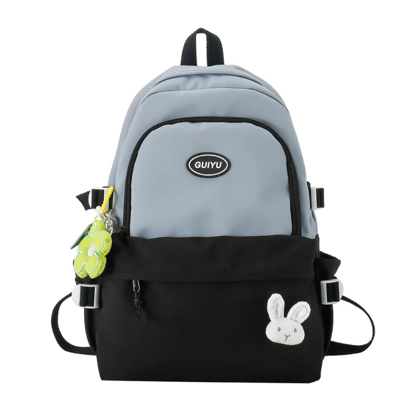 Large Capacity Nylon Backpack with Pendant